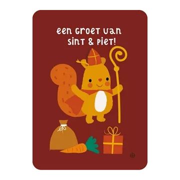 Bora ansichtkaart Groet van Sint & Piet